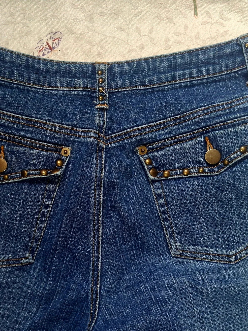 a.n.a Women's Blue Boot-Cut Jeans with Stud Accents - Picture 6 of 6